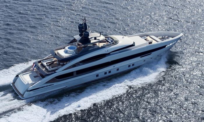 YN 18950 Project Aquamarine, the first yacht in the newly designed 5000 Aluminium Class press image