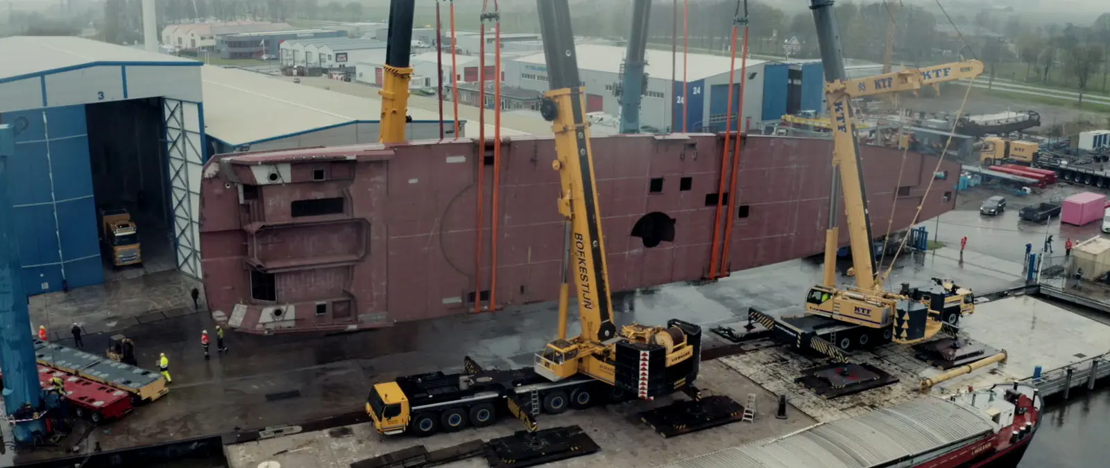 YN20067 Project Sparta construction update: hull turning press image