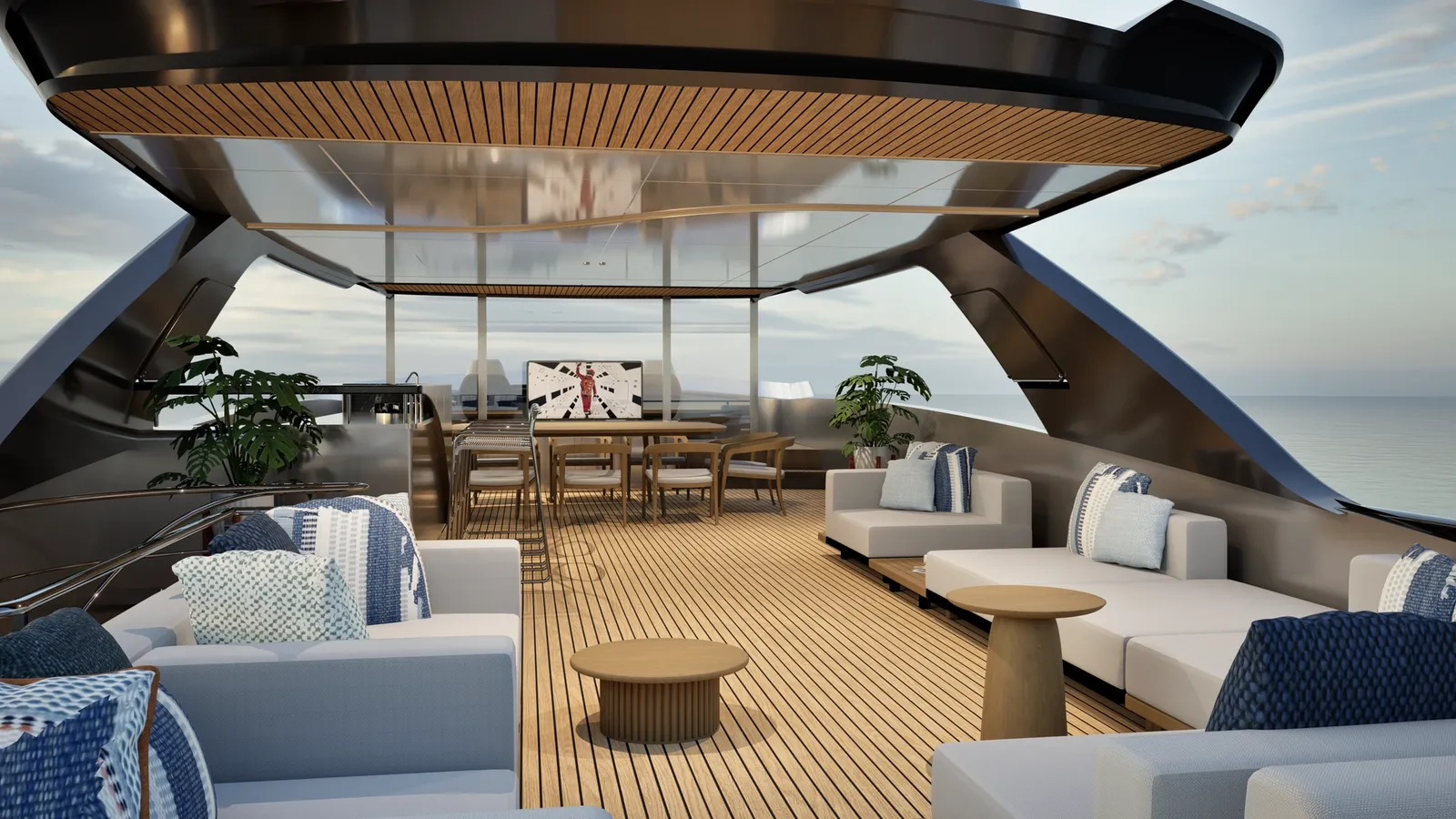 ISA Yachts Viper line Sun deck view