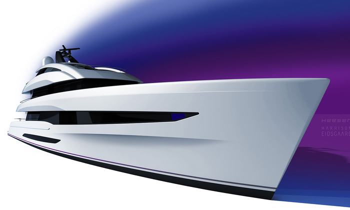 Heesen reveals exterior designer for new 50-metre FDHF Steel Series press image