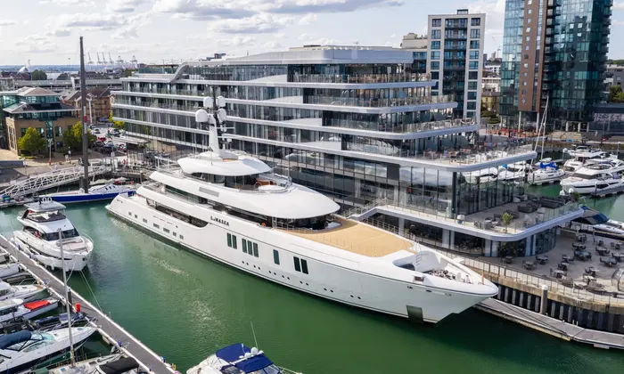 73m Feadship Lunasea Becomes Largest Superyacht to Visit Ocean Village Marina