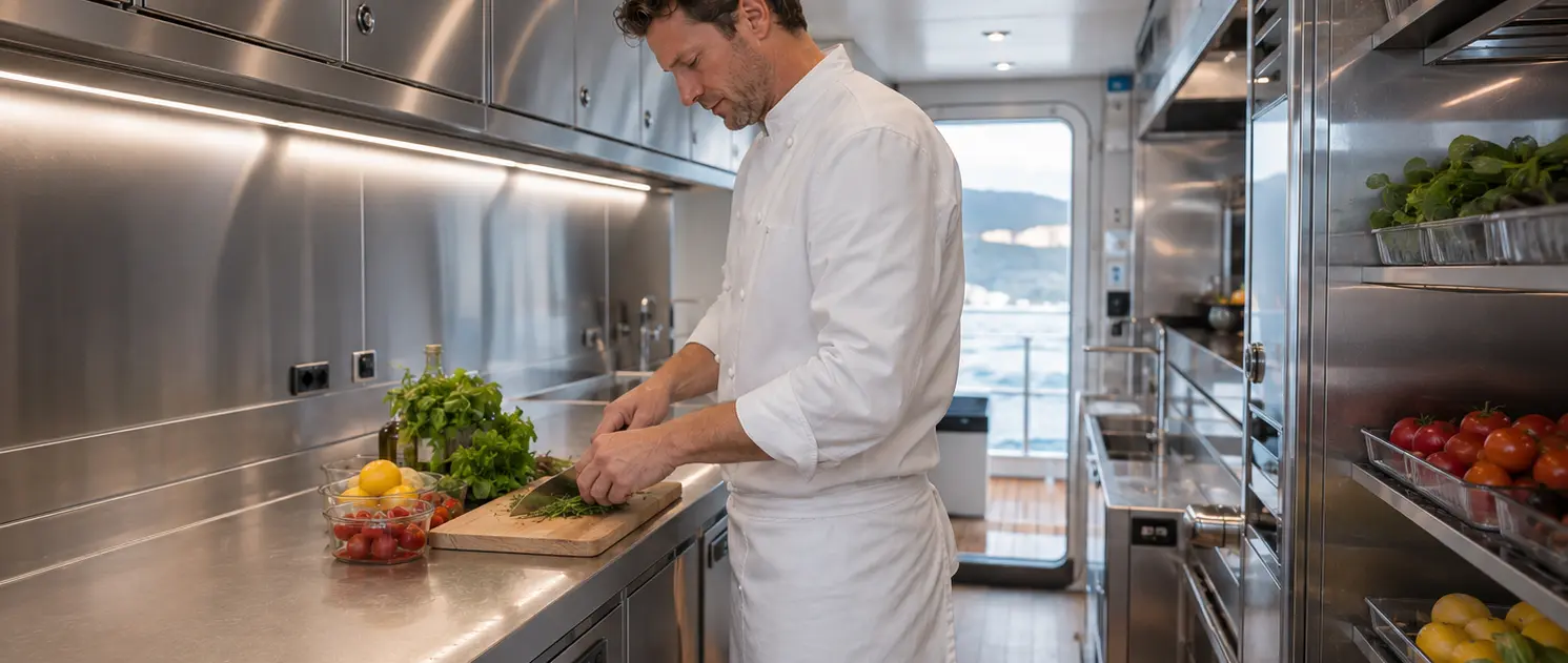 Chef in the galley