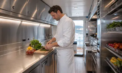Chef in the galley