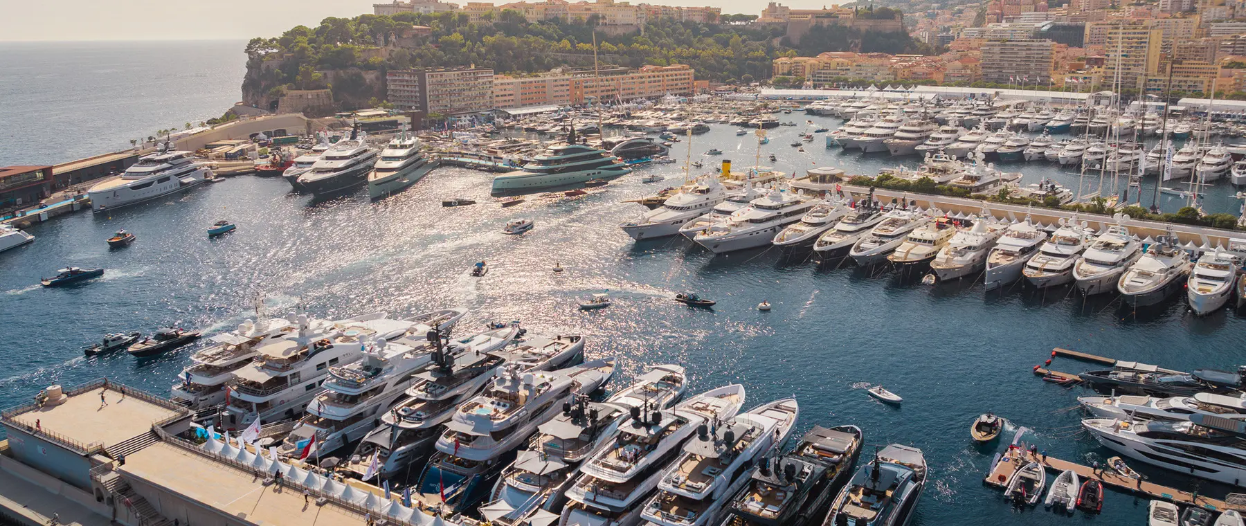 Monaco Yacht Show Aerial View
