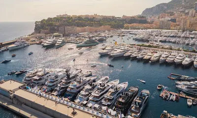 Monaco Yacht Show Aerial View