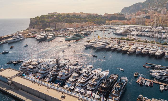 Monaco Yacht Show Aerial View