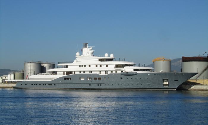 Motor Yacht Radiant refueling No1 East, Gibraltar 2012 June 13