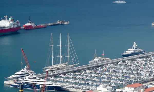 Superyachts Gibraltar mid-harbour marina
