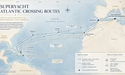 Superyacht Atlantic Crossings