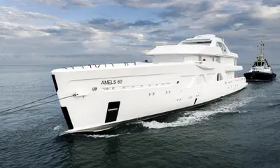 A new arrival of the Amels 60 in Vlissingen ahead of her outfitting press image