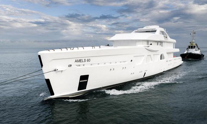 A new arrival of the Amels 60 in Vlissingen ahead of her outfitting press image