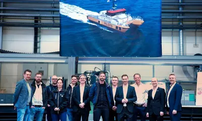 Abeking & Rasmussen starts flame cutting for two SWATH pilot transfer vessels - Abeking news image