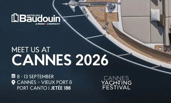 Baudouin Cannes 2026 yacht engine range — official image