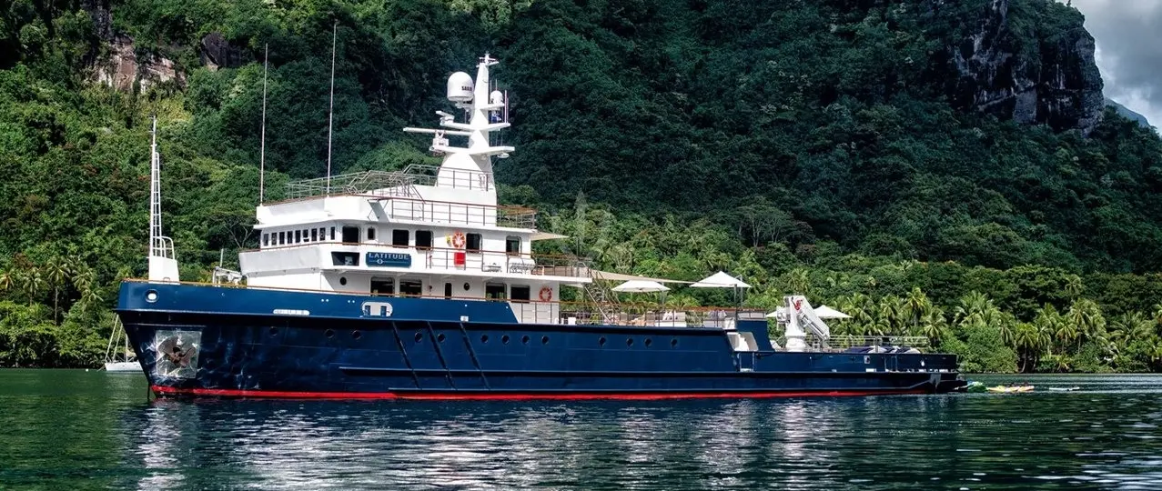 55m Explorer BUCCARA LATITUDE Transits Kiel Canal on Atlantic Passage — source image