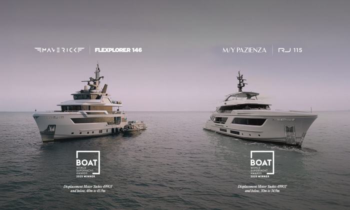 CdM news - CDM wins two World Superyacht Awards with Maverick and Pazienza