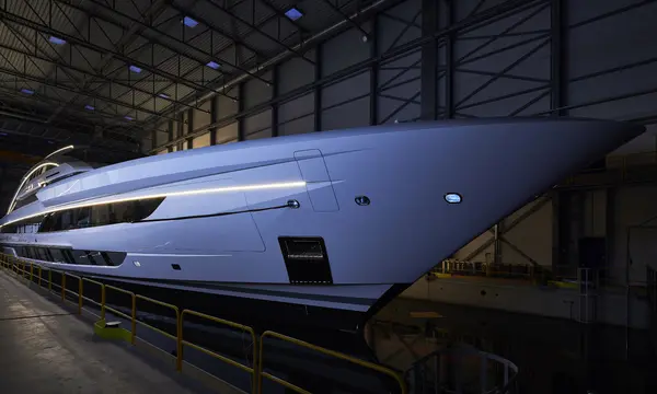 Project Cosmos hits the water! Heesen launches its largest to date, a mighty 80-metre superyacht press image