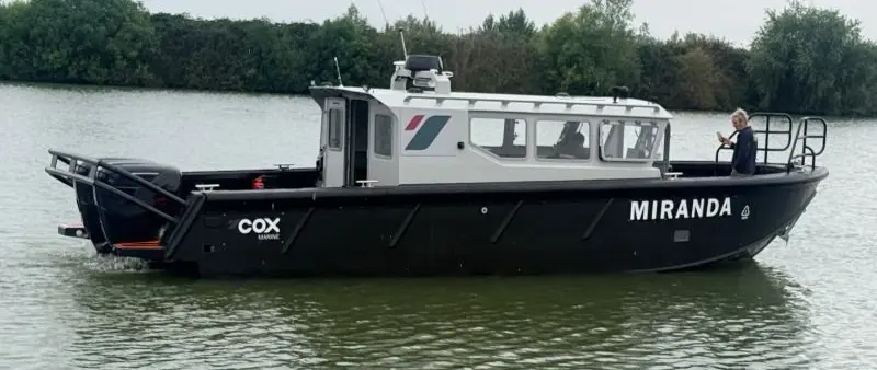 Cox Marine Commissions 12m MIRANDA Diesel Outboard Test Vessel — source image