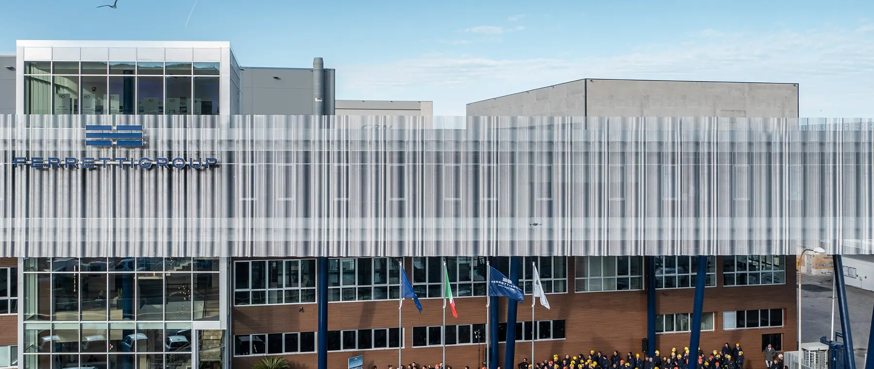 New operational headquarters officially opened today: another step forward in the strategic expansion of the Ferretti Group Superyacht Yard in Ancona. - CRN news image