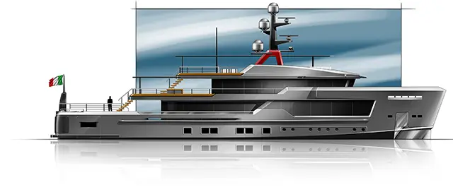 Alfarosso, the new Explorer Yacht by CRN and Francesco Paszkowski Design. - CRN news image