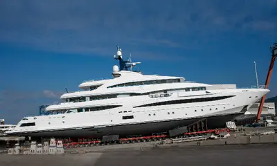 CRN moves the 74 m new build on the slipway - CRN news image