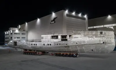 The CRN M/Y 142 bespoke megayacht is taking shape. - CRN news image