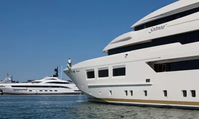 M/Y CRN Saramour 61m left the dock of CRN’s marina yesterday - CRN news image