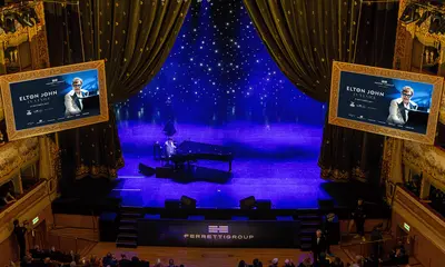 Elton John at the Gran Teatro La Fenice in Venice. Ferretti Group’s glittering event with an extraordinary private performance. - CRN news image