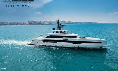 The CRN M/Y CIAO superyacht wins at the 2023 ISS Design and Leadership Awards. - CRN news image