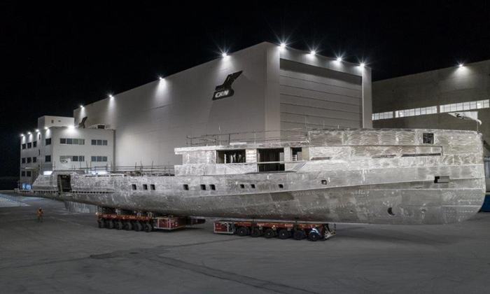 The CRN M/Y 142 bespoke megayacht is taking shape. - CRN news image
