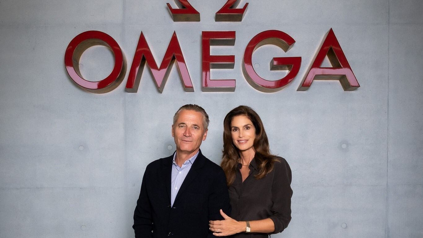 Cindy Crawford Returns to Omega's Swiss Watchmaking Headquarters — official Omega SA image
