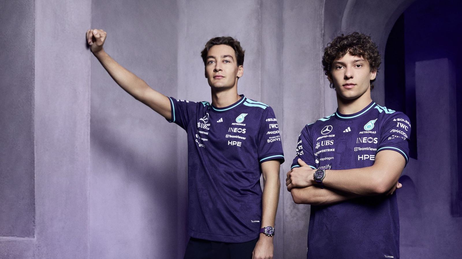 IWC Gives Its Mercedes F1 Chronograph a Singapore-Inspired Purple Dial — official IWC Schaffhausen image