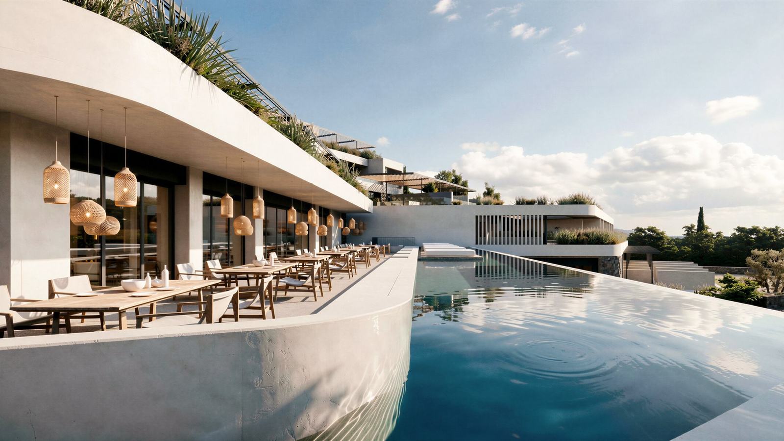 New Samos Seafront Retreat Pairs Private Pools with Muscat Wine — official MGallery Collection / Accor image
