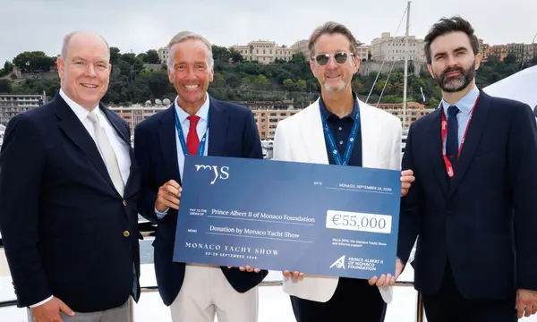 Monaco Yacht Show Gives €55,000 to Prince Albert II Foundation — official Monaco Yacht Show image