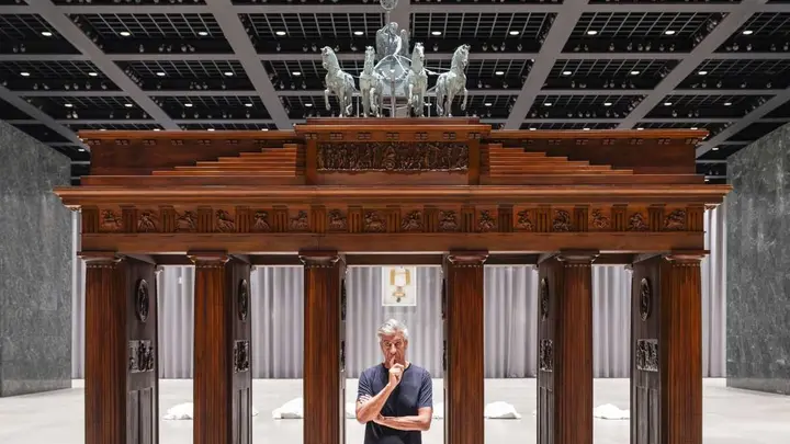 Maurizio Cattelan's NIGHT Takes Over Berlin's Neue Nationalgalerie — official BMW Group / Neue Nationalgalerie image