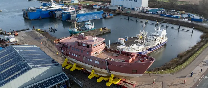 50m VEGA Conversion Plans Recast Historic Icebreaker as Explorer Yacht — source image