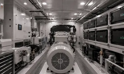 diesel electric motor engine room