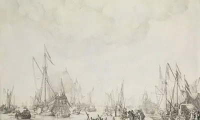 Dutch yacht built for the Prince of Orange-Nassau — Willem van de Velde, 1663