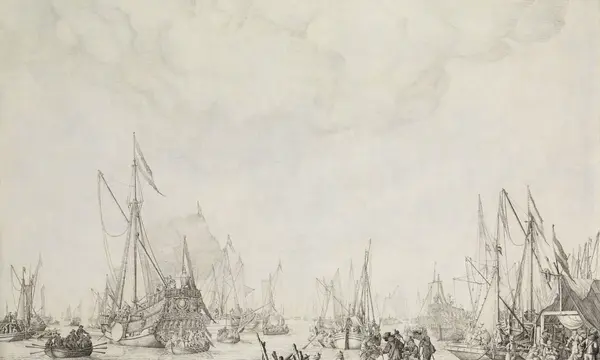 Dutch yacht built for the Prince of Orange-Nassau — Willem van de Velde, 1663