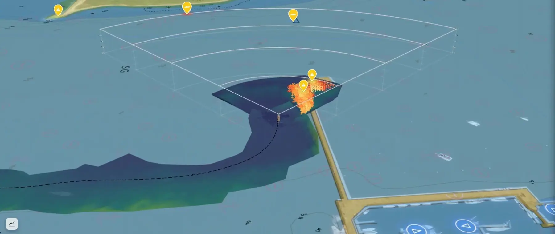 FarSounder Integrates Tocaro Blue Radar AI With Argos Sonar for Yacht Bridges — source image