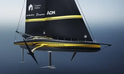 30m Ferrari Hypersail Hull Finish Complete Ahead of 2027 Launch — source image