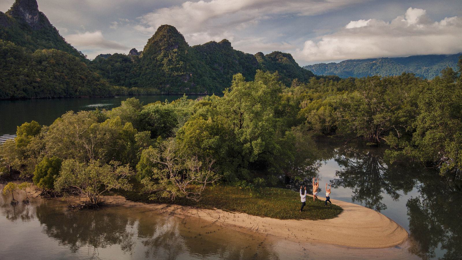 Roots of Breath sunrise yoga at Four Seasons Resort Langkawi official image