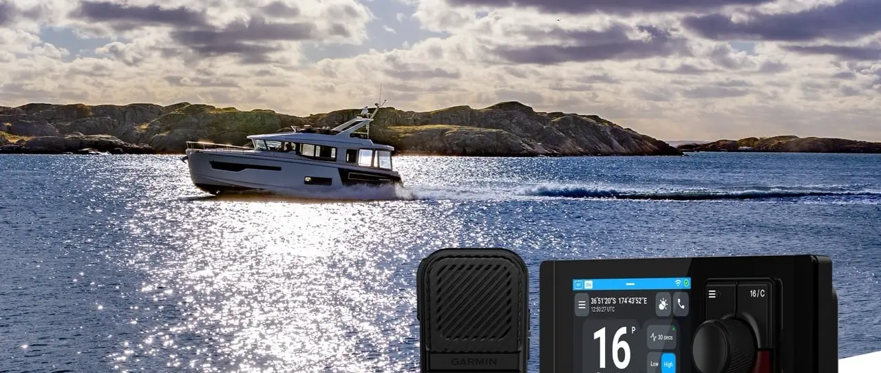 Garmin Signal VHF Radios Add Touchscreen Control and Integrated AIS — official source image