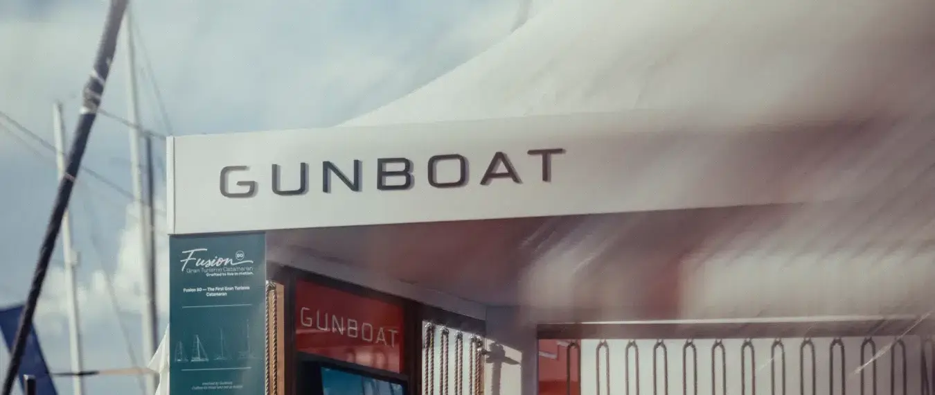 Gunboat Cannes 2026 — official ONE HUNDRED PLUS launch image