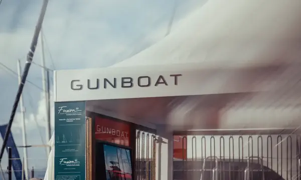 Gunboat Cannes 2026 — official ONE HUNDRED PLUS launch image
