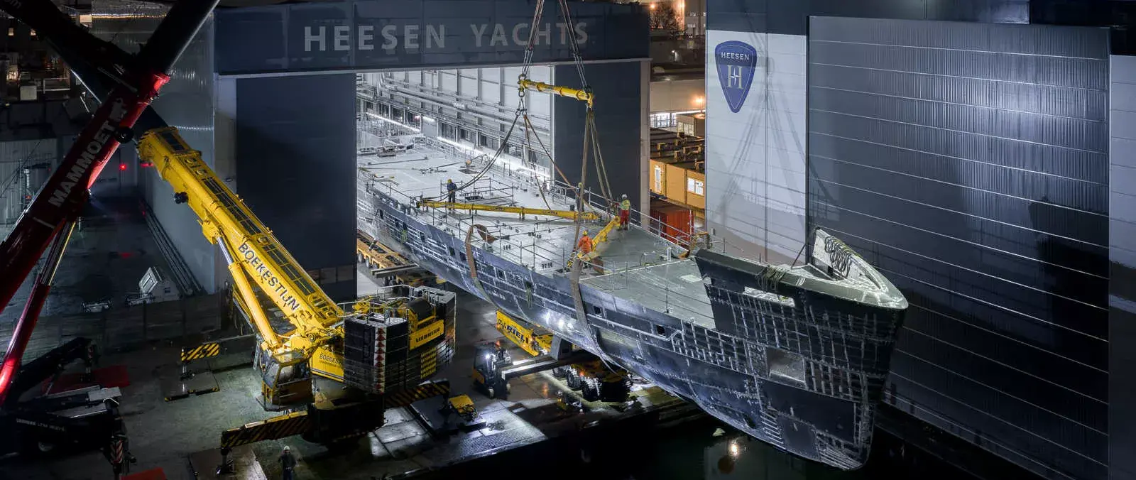 Project Evita Reaches a Significant Construction Milestone as Hull and Superstructure Are Joined - Heesen news image