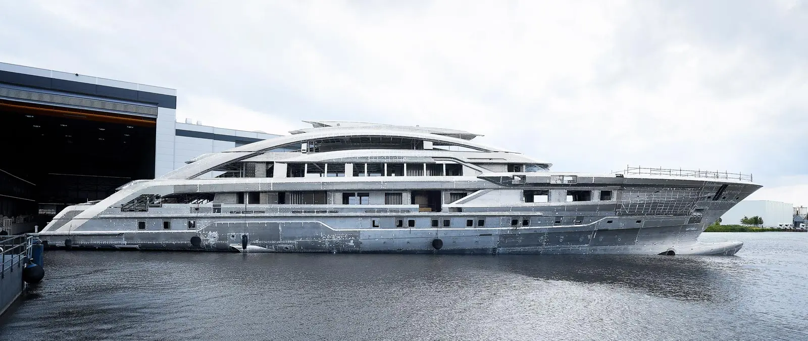 The hull and superstructure of 80-metre Project Cosmos are now joined together press image