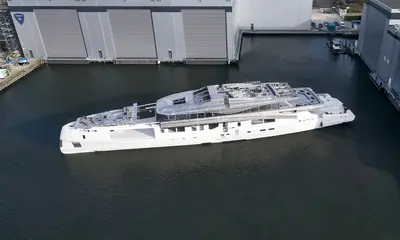 Project Sparta takes shape: hull and superstructure of the 67m Steel FDHF are now joined press image