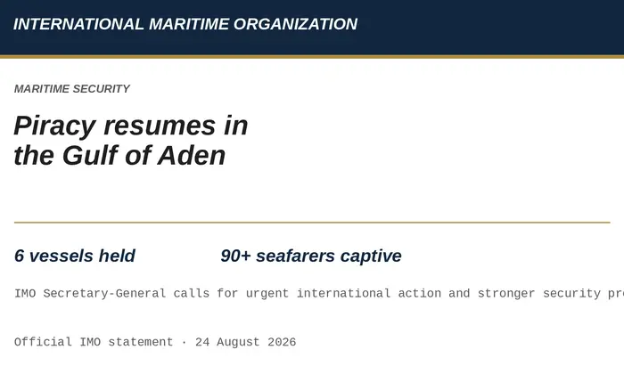 IMO Gulf of Aden Piracy Warning