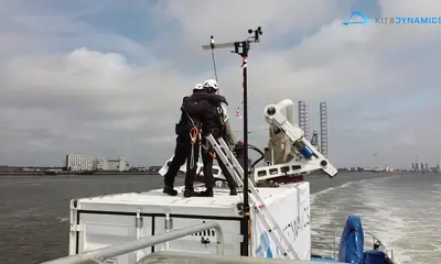 Kite Dynamics official proof-at-sea wind propulsion photograph