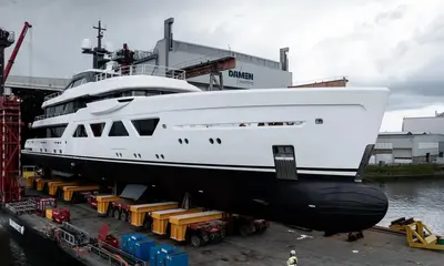 Latest Amels 60 featuring Custom Interiors by Harrison Eidsgaard Launched press image